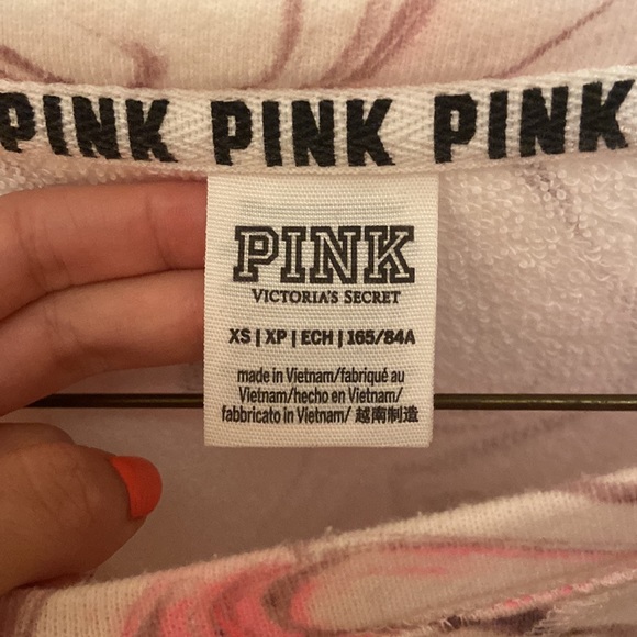 Pink Cropped Crewneck Sweatshirt - Picture 2 of 2